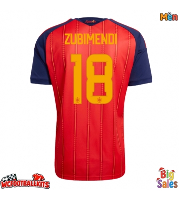Spain Martin Zubimendi #18 Replica Home Stadium Shirt World Cup 2026 Short Sleeve